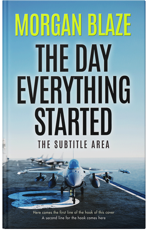 Front view of Premade Action & Adventure Book Cover - Zanah