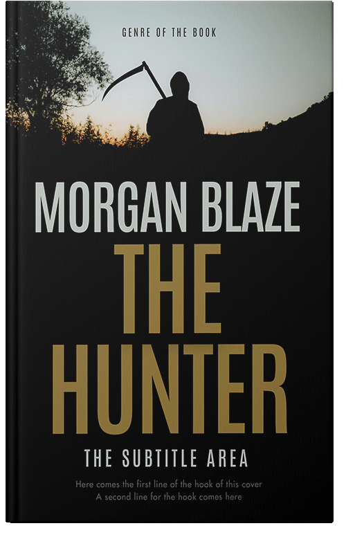 Front view of Premade Horror Book Cover - Taupe Gray