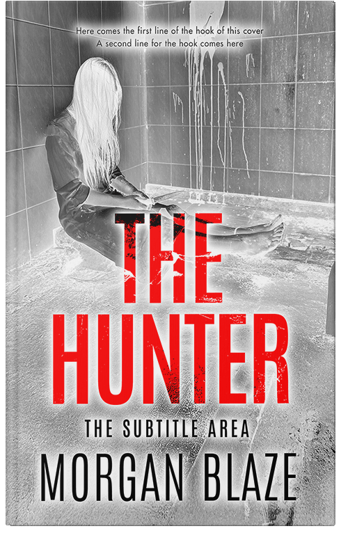 Front view of Premade Horror Book Cover - Silver