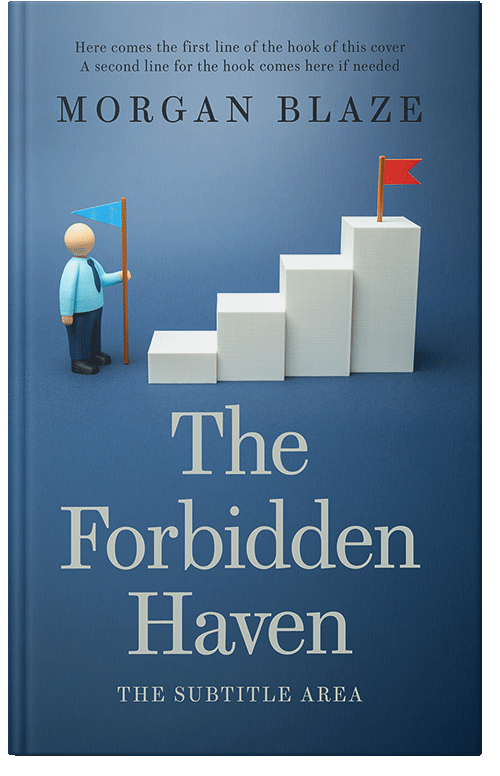 Front view of Premade Business Book Cover - Kashmir Blue