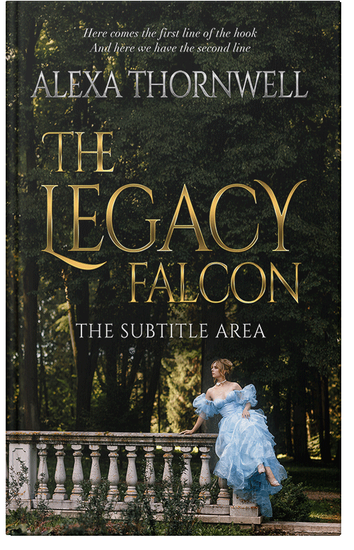 Front view of Custom & Premade Romance Book Cover - Heathered Gray #35917 | BookCoverZone*