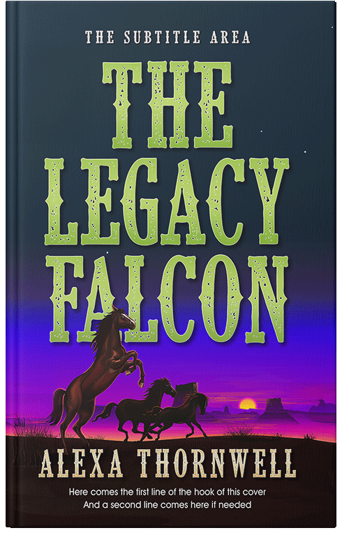 Front view of Premade Western Book Cover - Mongoose #36002 | BookCoverZone*