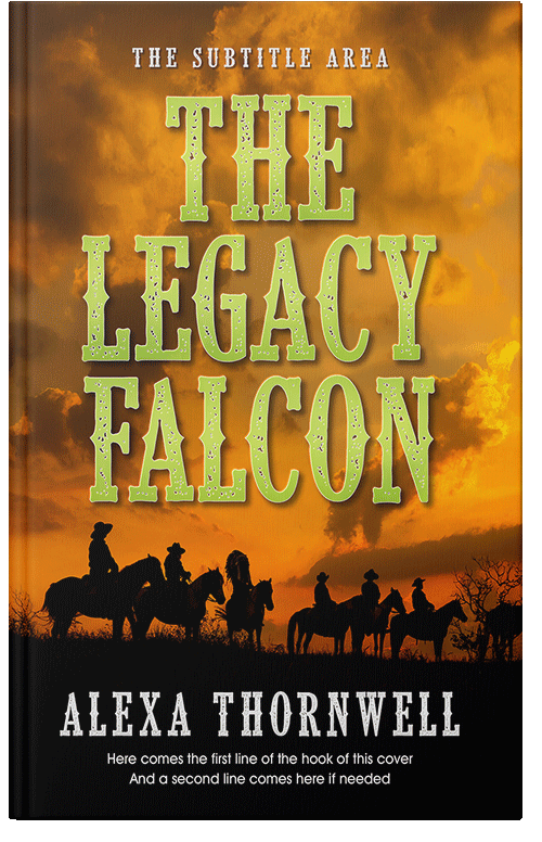 Front view of Premade Western Book Cover - Mai Tai #36004 | BookCoverZone*