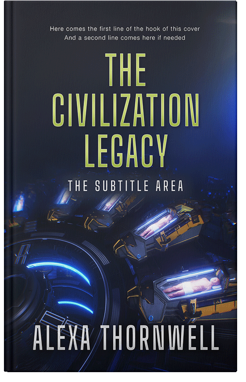 Front view of Premade Science Fiction Book Cover - Ebony #36029 | BookCoverZone*