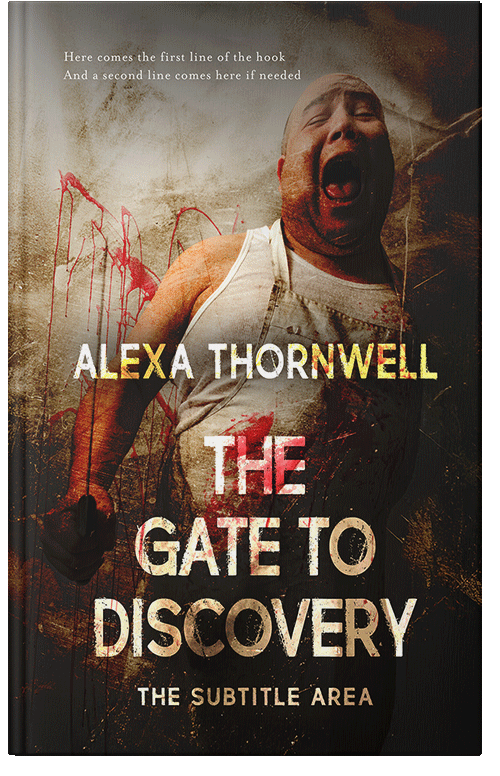 Front view of Premade Horror Book Cover - Tan #36067 | BookCoverZone*