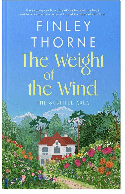 Front view of Premade Literary Fiction Book Cover - Cornflower Blue #36076 | BookCoverZone*