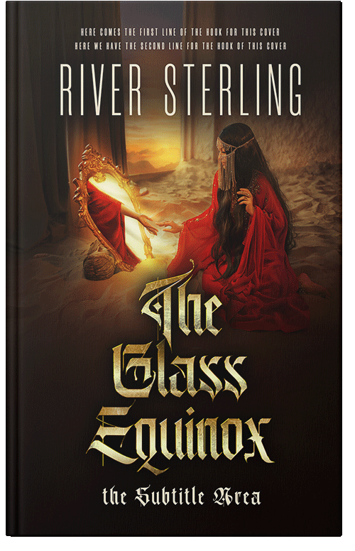 Front view of Premade Fantasy Book Cover - Antique Brass #36117 | BookCoverZone*