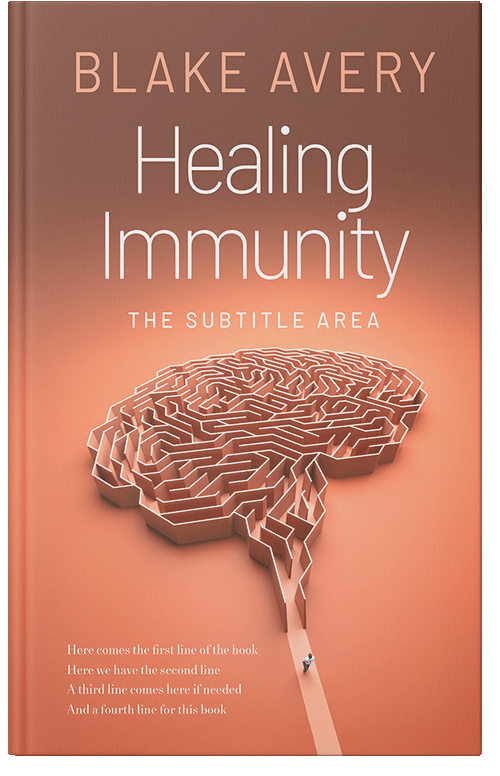 Front view of Premade Health & Mind & Body Book Cover - Apricot #36179 | BookCoverZone*