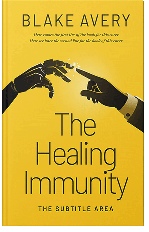 Premade Book Cover Lightning Yellow