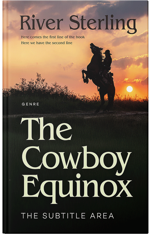 Front view of Premade Western Book Cover - Gold Sand #36196 | BookCoverZone*