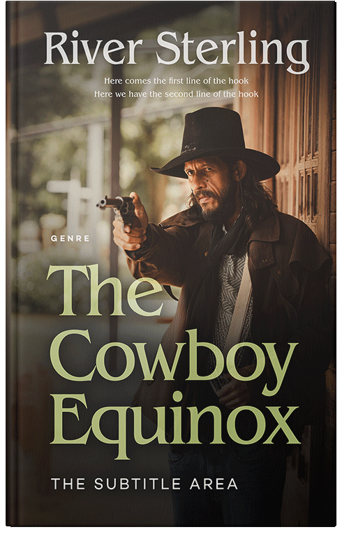 Front view of Premade Western Book Cover - Indian Khaki #36197 | BookCoverZone*