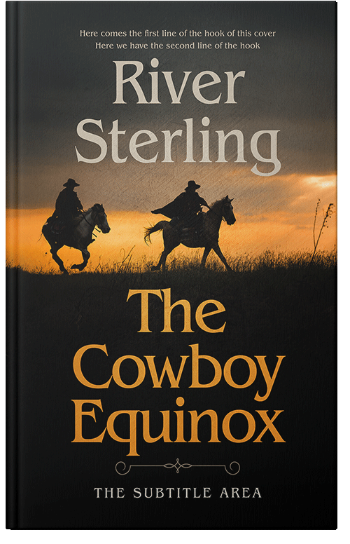 Front view of Premade Western Book Cover - Tussock #36207 | BookCoverZone*