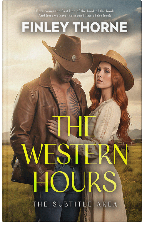 Front view of Premade Western Book Cover - Roman Coffee