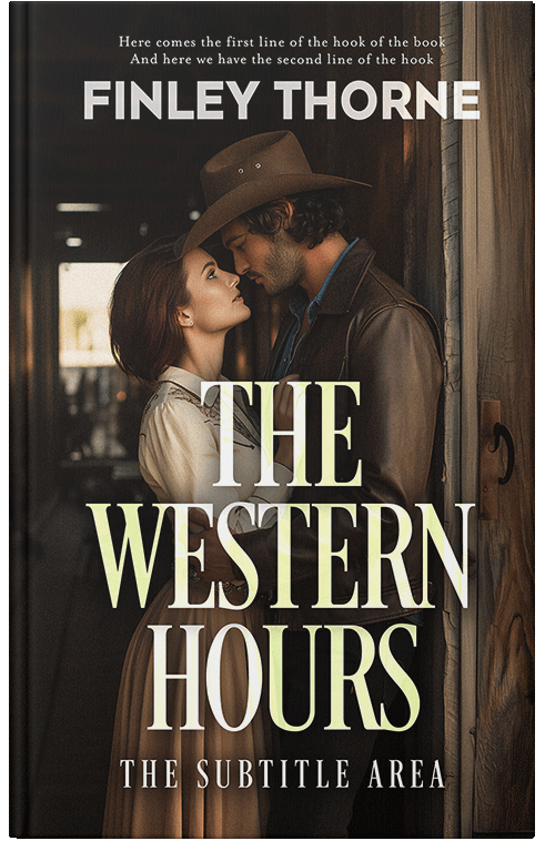 Front view of Premade Western Book Cover - Stark White