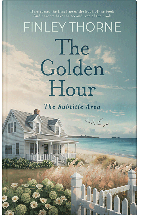 Front view of Premade Literary Fiction Book Cover - Pewter