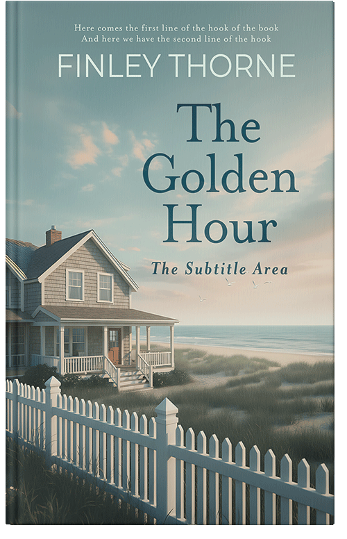 Front view of Premade Literary Fiction Book Cover - Pewter