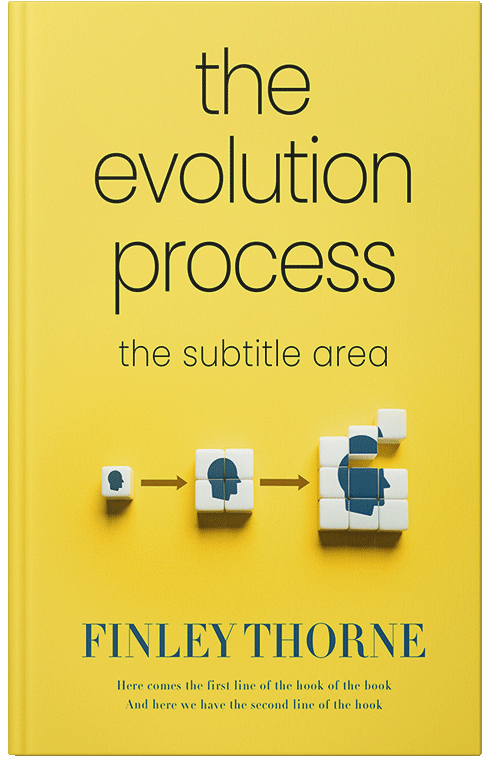 Front view of Premade Self-Improvement & Self-Help Book Cover - Energy Yellow