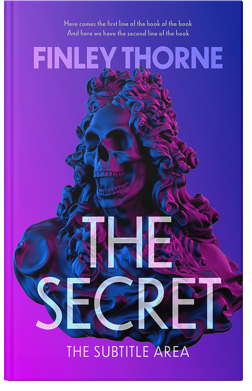 Front view of Premade Horror Book Cover - Purple Heart #36407 | BookCoverZone*