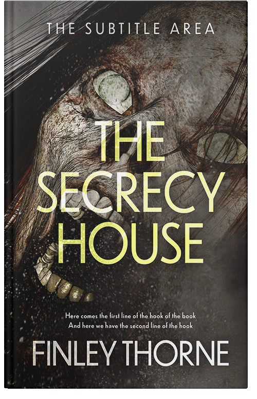 Front view of Premade Horror Book Cover - Taupe #36432 | BookCoverZone*