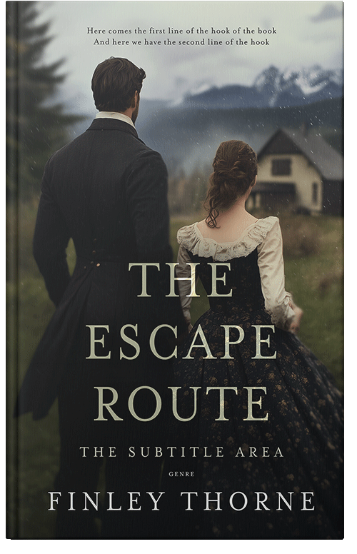 Front view of Premade Historical Book Cover - Mist Gray