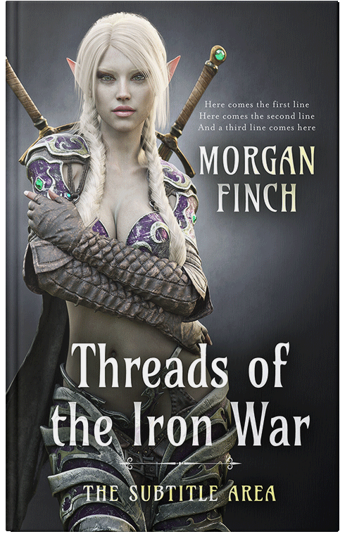 Front view of Premade Fantasy Book Cover - Shark