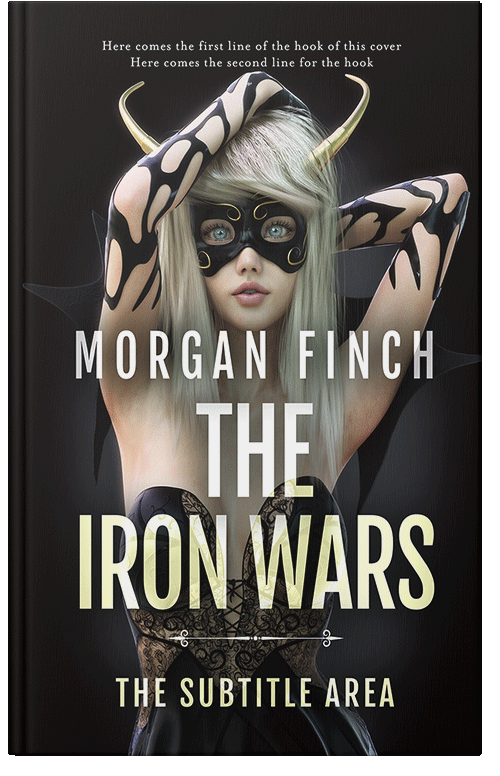 Front view of Premade Fantasy Book Cover - Soft Amber