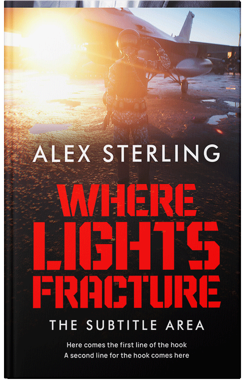 Front view of Premade Action & Adventure Book Cover - Burnt Sienna #36573 | BookCoverZone
