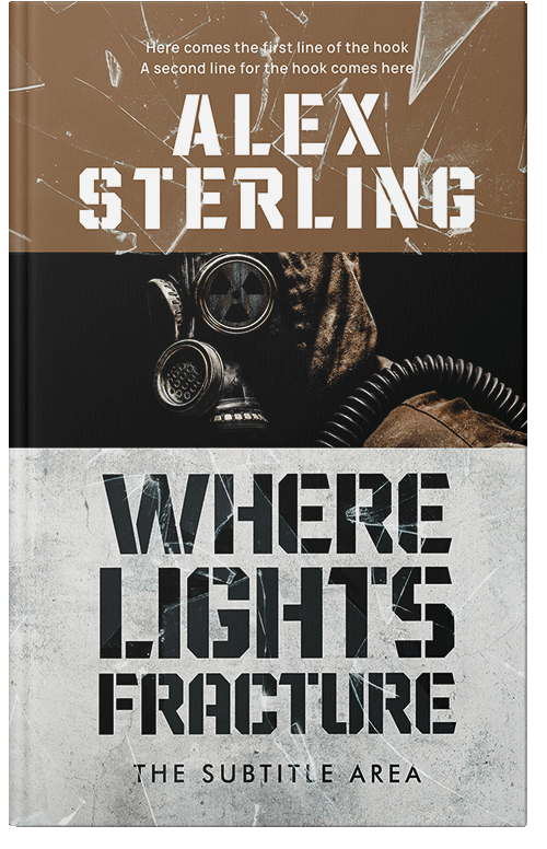 Front view of Premade Apocalyptica Book Cover - Quill Gray