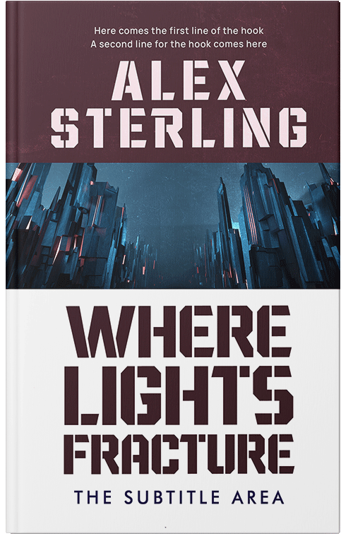 Front view of Premade Science Fiction Book Cover - Blackcurrant