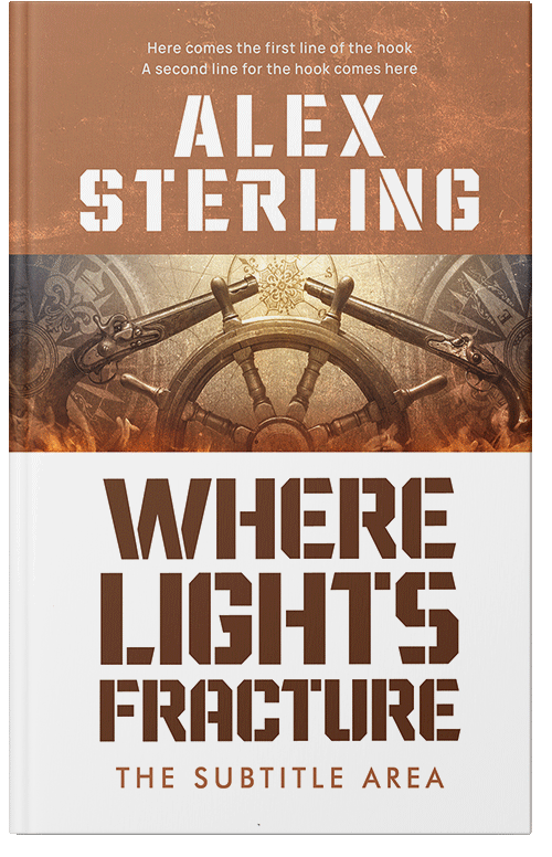 Front view of Premade Historical Book Cover - Sepia Skin