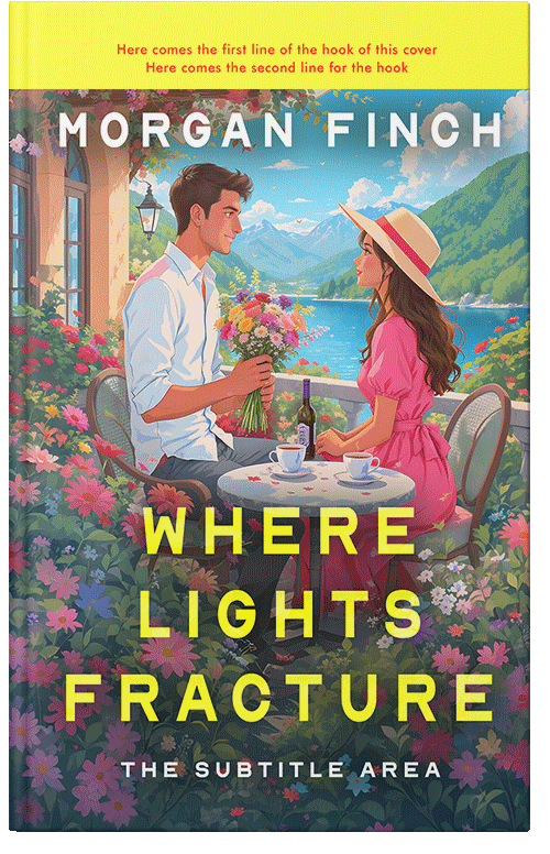 Front view of Premade Romance Book Cover - Laser