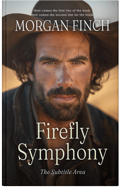Front view of Premade Western Book Cover - Tan #36699 | BookCoverZone