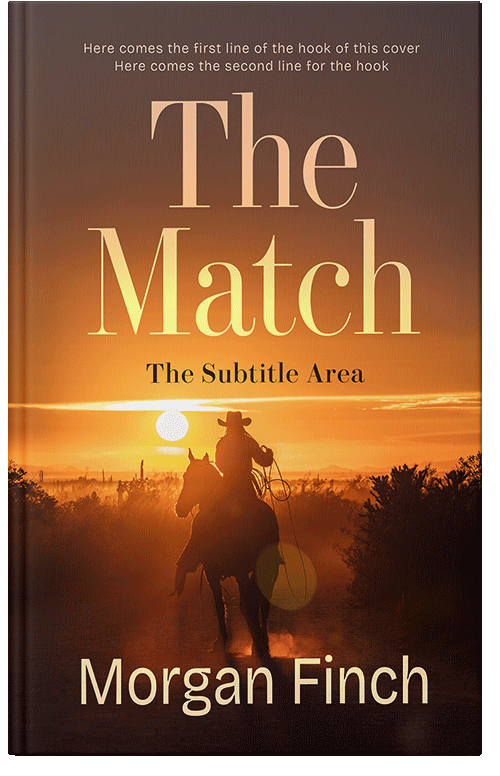 Front view of Premade Western Book Cover - Brown Derby #36759 | BookCoverZone