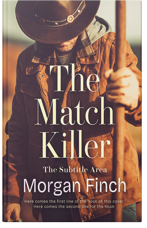 Front view of Premade Western Book Cover - Woody Brown #36761 | BookCoverZone*