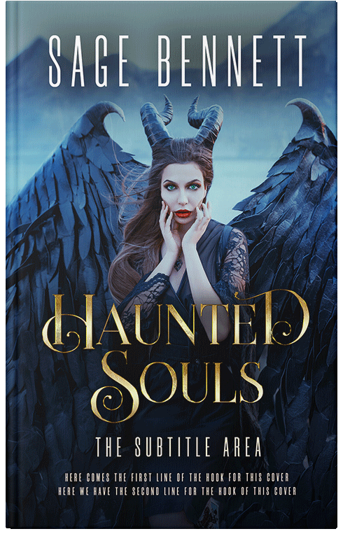 Front view of Premade Fantasy Book Cover - Ebony #36782 | BookCoverZone