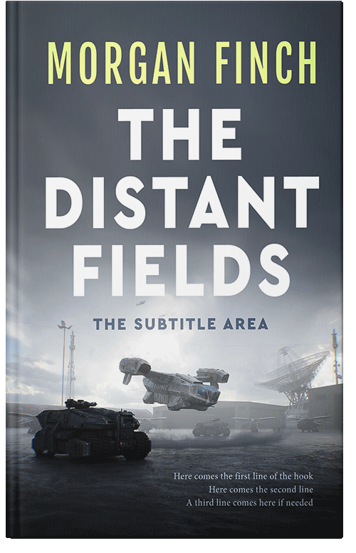 Front view of Premade Science Fiction Book Cover - Bright Gray #36870 | BookCoverZone*