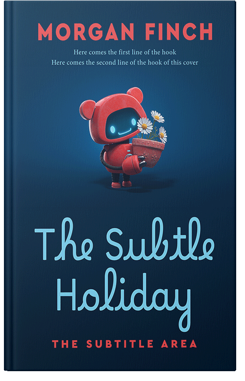 Front view of Premade Children's Book Cover - Blue Whale #36878 | BookCoverZone*