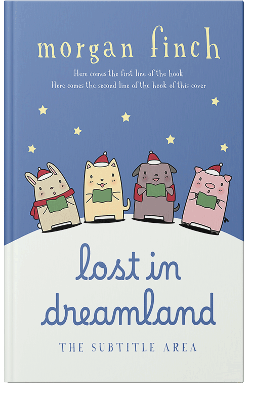 Front view of Premade Children's Book Cover - White Linen #36890 | BookCoverZone*