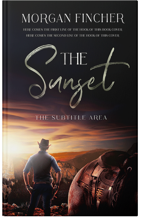 Front view of Premade Western Book Cover - Tan #36922 | BookCoverZone*