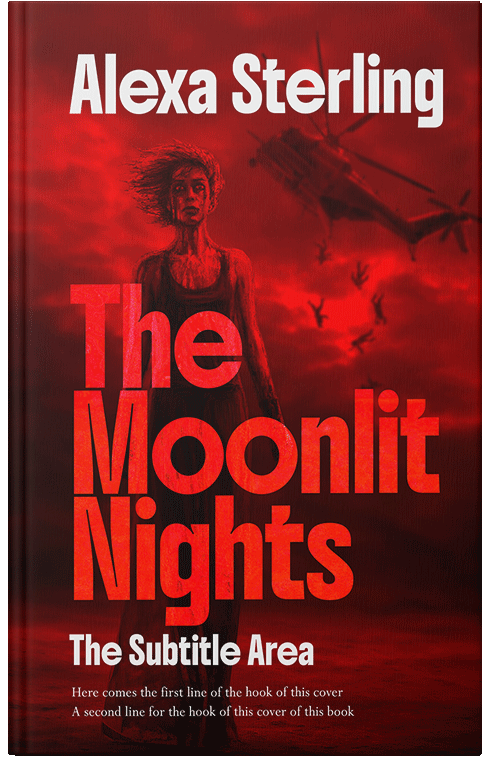 Front view of Premade Horror Book Cover - Dark Burgundy #37060 | BookCoverZone*