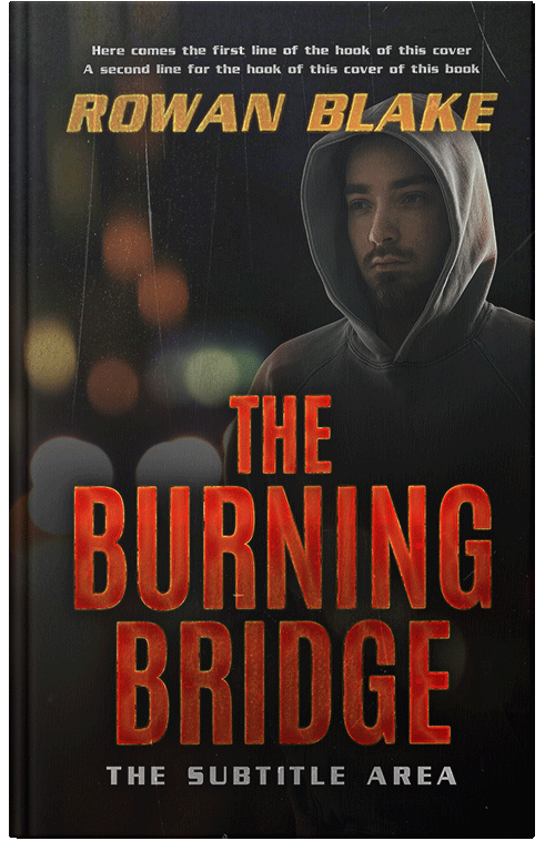 Front view of Premade Action & Adventure Book Cover - Tall Poppy #37226 | BookCoverZone