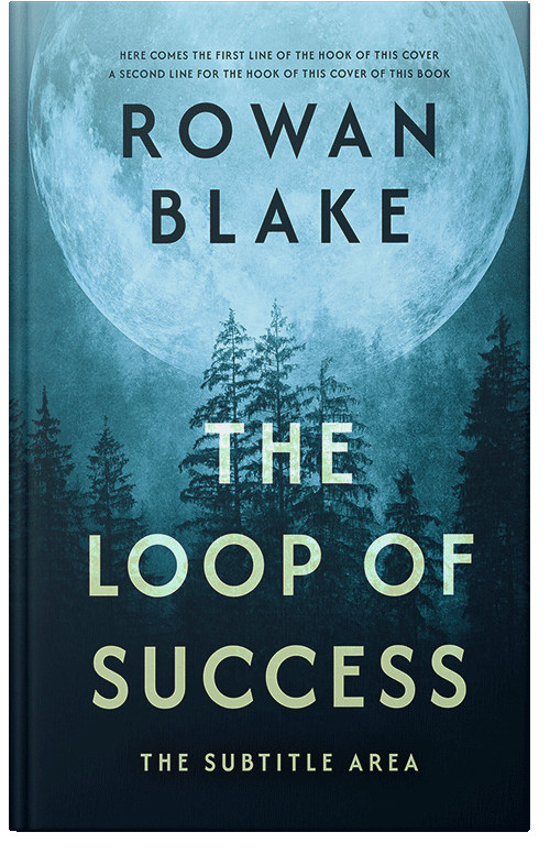 Front view of Premade Nature Book Cover - Powder Blue #37260 | BookCoverZone