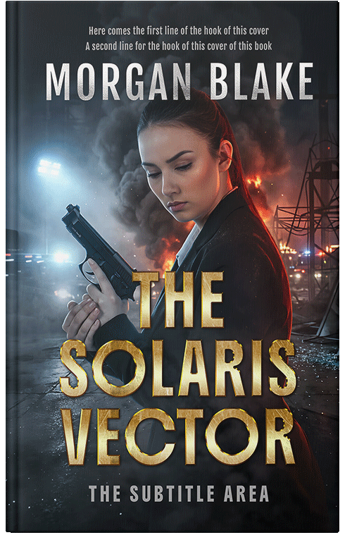 Front view of Premade Action & Adventure Book Cover - Indian Khaki #37307 | BookCoverZone