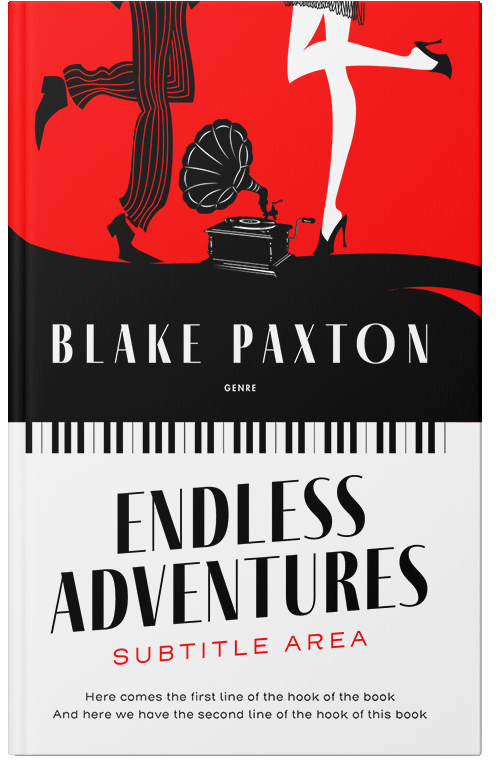 Front view of Premade Historical Book Cover - Red