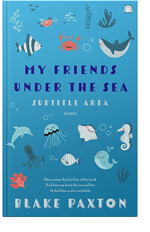 Pre Made Book Cover Curious Blue