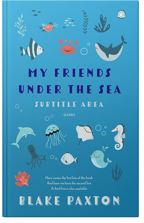 Front view of Premade Action & Adventure Book Cover - Curious Blue