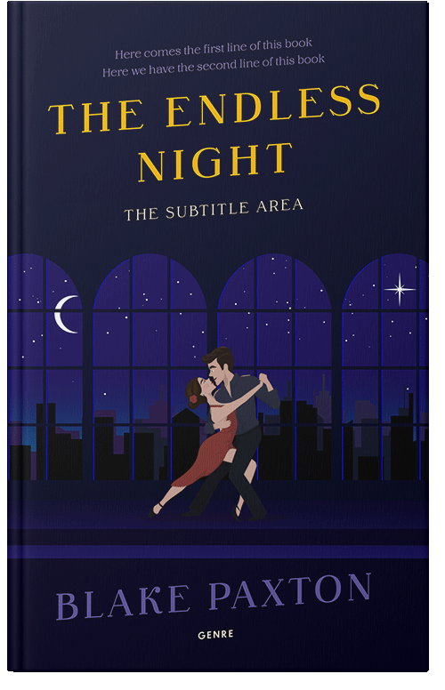 Front view of Premade Romance Book Cover - Black Pearl