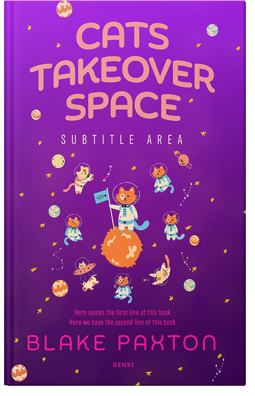 Front view of Premade Fantasy Book Cover - Purple