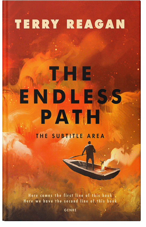 Front view of Premade Abstract Book Cover - Meteor