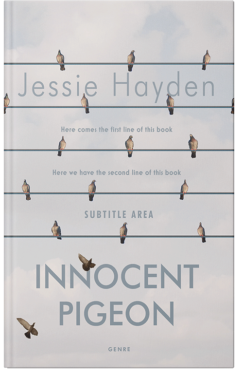 Front view of Premade Abstract Book Cover - Bon Jour